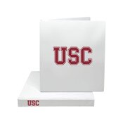 USC Trojans White 1" Arch Binder
